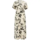 Object Jacira Short Sleeve Long Dress Beige 36 Femme