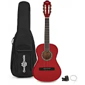 Gear4Music Pack avec Guitare Classique Junior 1/2 par Rouge