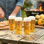 Yoursurprise Verres à bière miniatures gravés - 4 pièces
