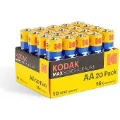 Kodak - Pack De 20 Piles Alcalines Max Aa Lr6