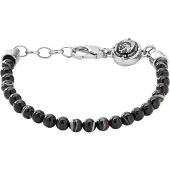 Diesel Bracelet 'Beaded Studs' noir / argent