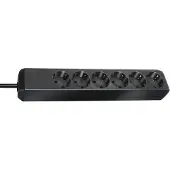 Brennenstuhl Eco-Line Black 6 AC outlet(s) 1.5 m