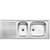 BLANCO TOP EZS 11 x 4 Evier à encastrer en inox finition naturelle