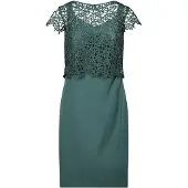 Vera Mont Robe de cocktail vert foncé