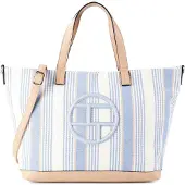 Tom Tailor Cabas 'Gilda' bleu clair / blanc