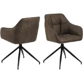 Ebuy24 Chaise pivotante Birgen - brun clair