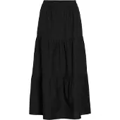 Vila Prisilla Ankle High Waist Midi Skirt Noir 40 Femme
