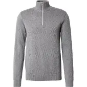 Kronstadt Carlo Regular Fit Sweat-shirt Tirette gris, Unicolore