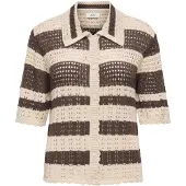 ONLY Cardigan 'JDYRobin' crème / brun foncé