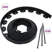 vidaXL Bordure de pelouse flexible avec 30 clous 10 m 5 cm