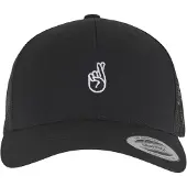 Mister tee Casquette 'Crossed Fingers Handsign' noir / blanc