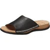 Gabor : Sandales confortables, type pantoufle, de couleur noire, pour un usage quotidien