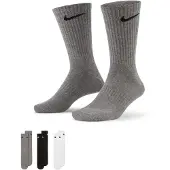 Nike Chaussettes 'Everyday' gris chiné / noir / blanc