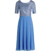 Vera Mont Robe de cocktail bleu ciel