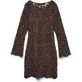 Vero Moda Robe 'VMAIRE' brun foncé