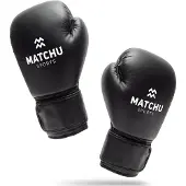 Matchu Sports Gants De Boxe  Cuir Synthétique  Noir  14 Oz