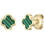 Glanzstücke Boucles d'oreilles or / vert / vert foncé