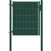 vidaXL Portail De Clôture Pvc Et Acier 100x81 Cm Vert
