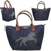 Depesche Sac à main Miss Melody bleu, modèle shopper, LUXURY HORSE, motif cheval