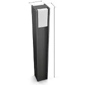 Philips Hue Turaco Lampe sur Pied Haute Anthracite Extérieur