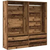 vidaXL Armoire aspect bois ancien 100x50x200 cm Bois composite