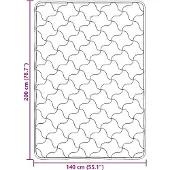 vidaXL Couette toutes saisons rembourrée crème 140 x 200 cm