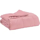 vidaXL Couette quatre saisons rembourrée rose 200 x 200 cm en microfibre