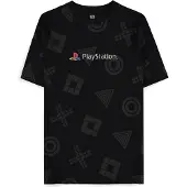 Difuzed Playstation Logo All Over Print Short Sleeve T-shirt Noir L