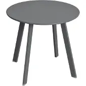 Hespéride Table d'appoint ronde de jardin « Saona » graphite mat 50 x 45 cm en acier cataphorèse -