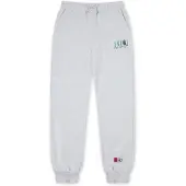 AND1 Pantalon gris clair / émeraude