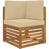vidaXL Coussin de canapé d'extérieur 3 pcs Beige Polyester