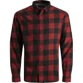 Jack & Jones Chemise 'JJEGingham' rouge sang / noir
