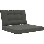 vidaXL Coussin de canapé d'extérieur 2 pcs Anthracite Polyester