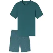 Schiesser Pyjama court ' Casual Essentials ' vert