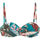 Buffalo Hauts de bikini ivoire / bleu cyan / rouille / vert foncé
