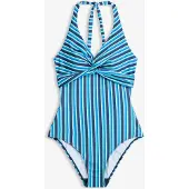 Bonprix Maillot 1 pièce dos nu, effet croisé