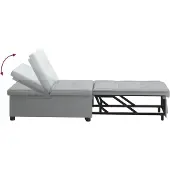 vidaXL Canapé-lit convertible , gris clair, 194 x 50 x 82 cm, tissu