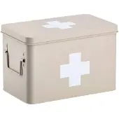 Zeller 19241 Boîte de rangement Rectangulaire Métal Beige
