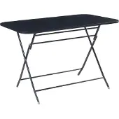 En.casa Table pliante 'Sande' rectangulaire acier 71x70x110 cm noir