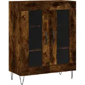 vidaXL Highboard chêne fumé 69,5x34x180 cm bois composite