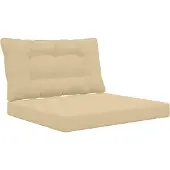 vidaXL Coussin de canapé d'extérieur 2 pcs Beige Polyester