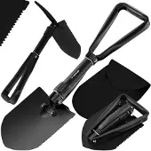 Trizand Survival Klappspaten Set léger et pliable Pioche Pelle Scie pour les activités de plein air 23830