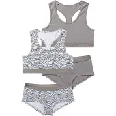 LASCANA Ensemble de linge gris / blanc