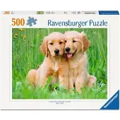 Ravensburger - Puzzle de 500 pièces - Les frères Golden Retriever (Collection Bébés Animaux) - 12 ans et plus - 12001902