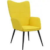 vidaXL Chaise de relaxation Jaune moutarde Tissu