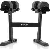 Hammer Sport Smartlock Dumbbell Set With Stand 64kg Argenté 64 kg