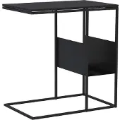 vidaXL Table d'appoint noire 55x36x59,5 cm Bois composite