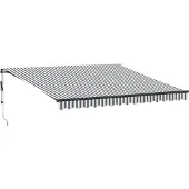 vidaXL Store automatique anthracite et blanc 400x300 cm