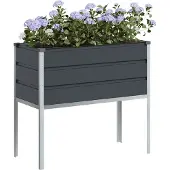 vidaXL Jardinière Anthracite 100 X 45 X 90 Cm Acier Galvanisé
