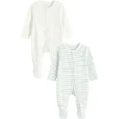 Cool Club Barboteuse / body vert pastel / blanc